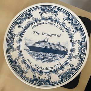 90s Holland American Line, Savor the Journey Ms Maasdam 1993 Decorative Plate